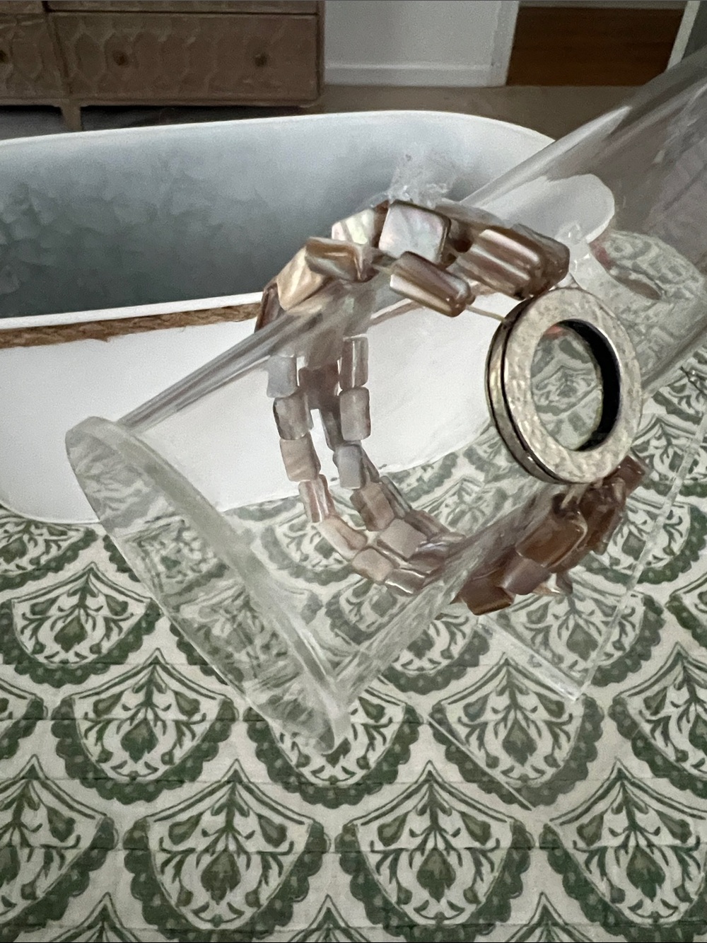 Neutral Shell Bead Stretch Bracelet - Home Accents